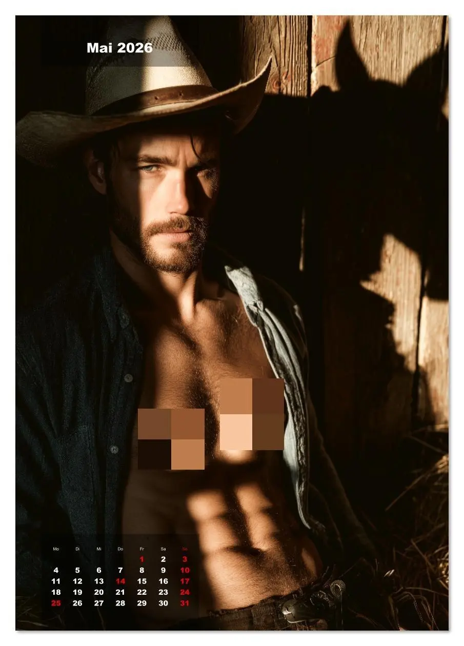 Bild: 9783516630954 | GEILE HENGSTE - Sexy Cowboys mit Ihren Pferden im Männerkalender...