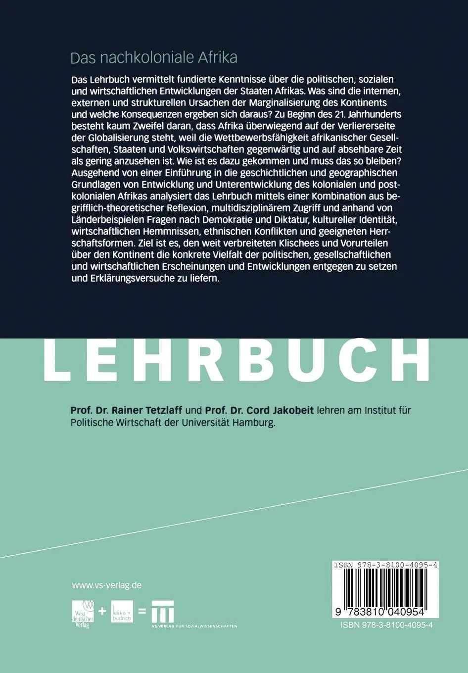 Rückseite: 9783810040954 | Das nachkoloniale Afrika | Politik - Wirtschaft - Gesellschaft | Buch