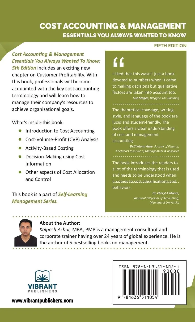 Rückseite: 9781636511054 | Cost Accounting and Management Essentials You Always Wanted To Know