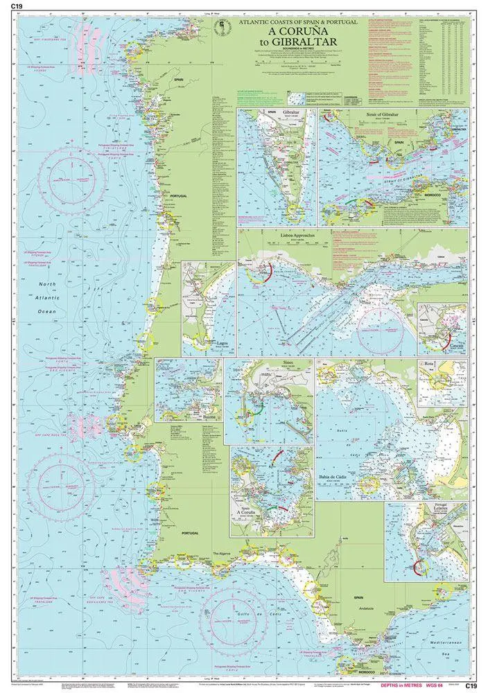 Bild: 9781786791054 | C19 A Coruna to Gibraltar | Imray C Series | (Land-)Karte | Englisch