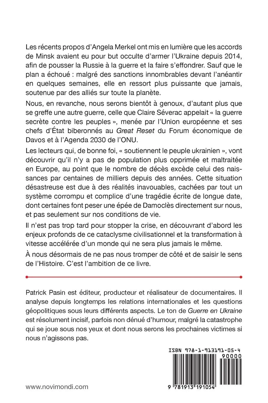 Rückseite: 9781913191054 | Guerre en Ukraine | Patrick Pasin | Taschenbuch | Französisch | 2023