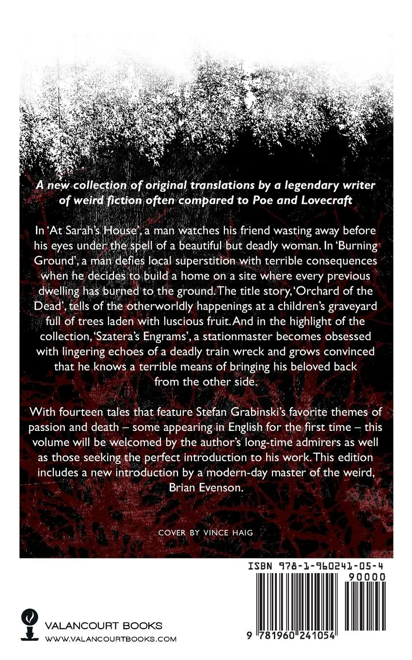 Rückseite: 9781960241054 | Orchard of the Dead and Other Macabre Tales | Stefan Grabinski | Buch
