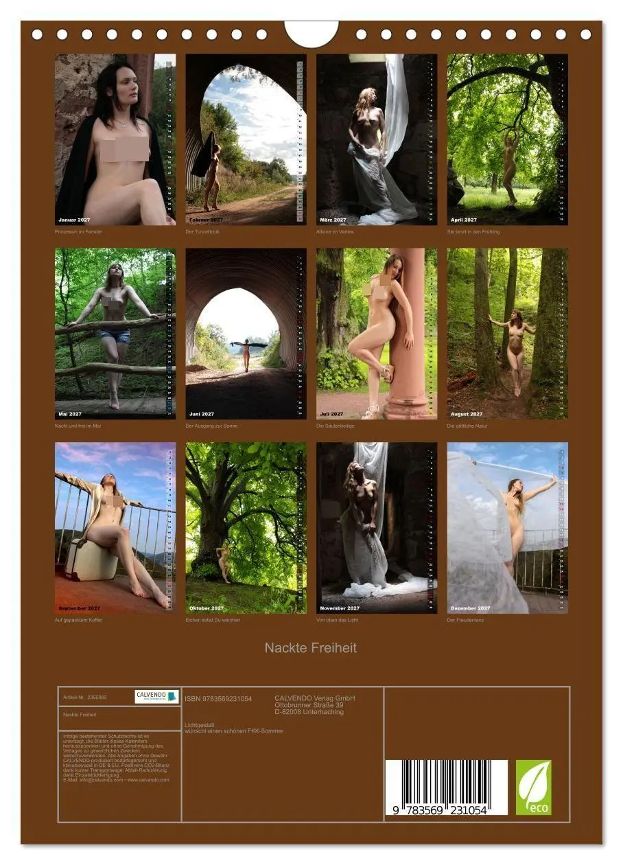 Bild: 9783569231054 | Nackte Freiheit (Wandkalender 2027 DIN A4 hoch), CALVENDO...
