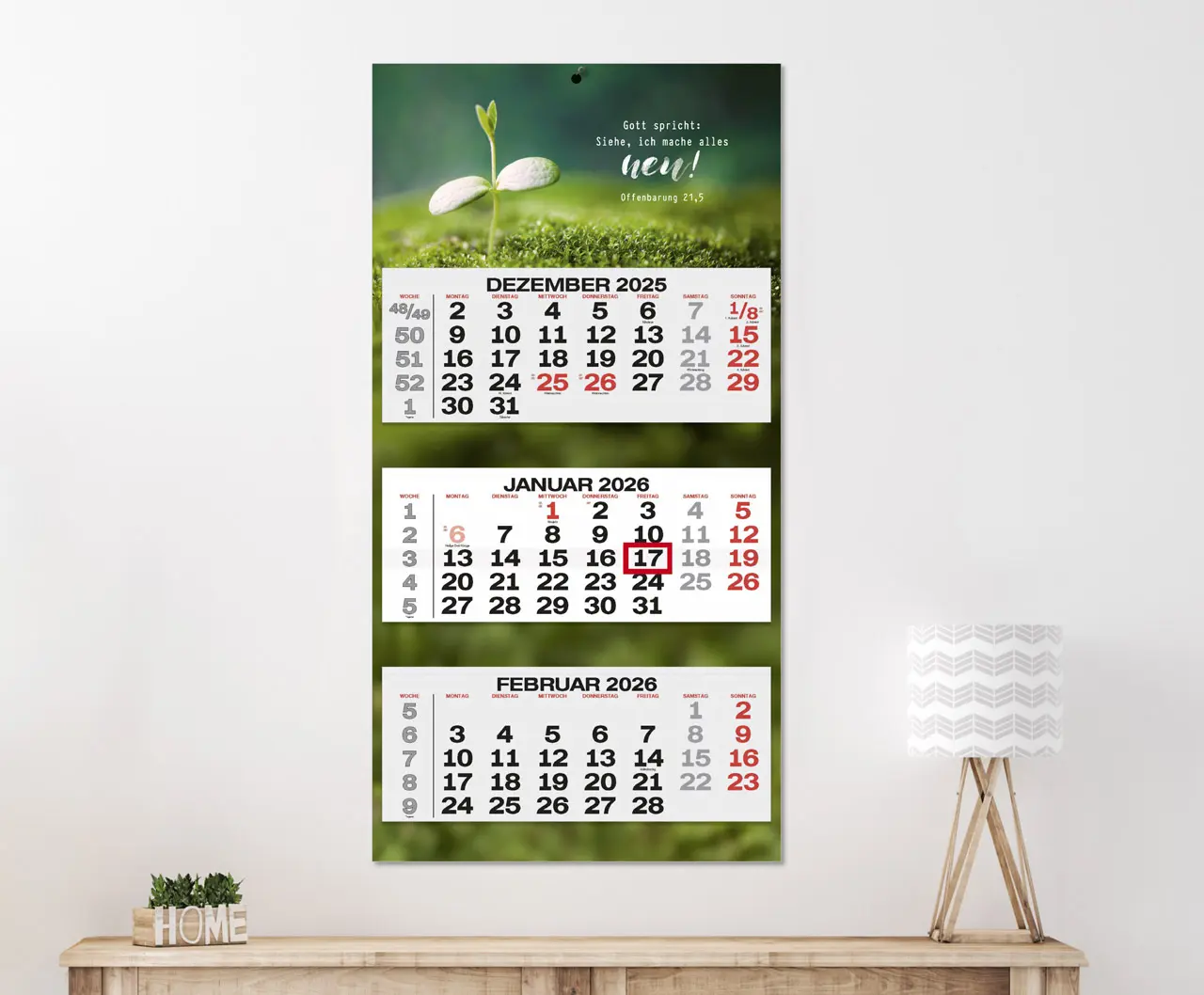 Cover: 9783690221054 | 3-Monatsplaner mit der Jahreslosung 2026 | Kalender | 12 S. | Deutsch