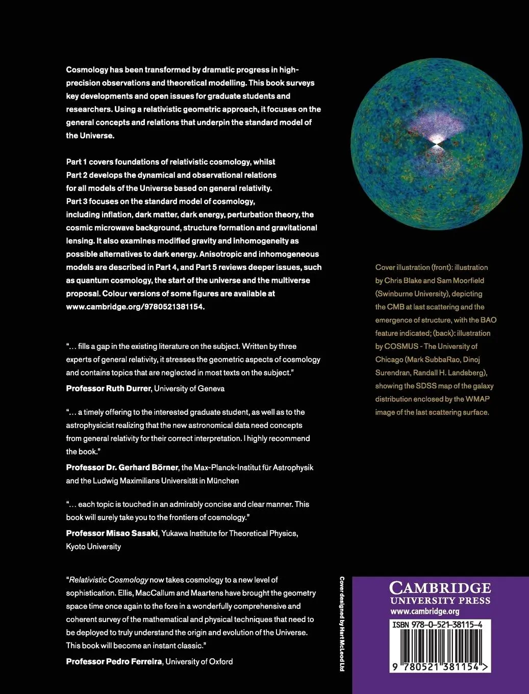 Rückseite: 9780521381154 | Relativistic Cosmology | George F. R. Ellis (u. a.) | Buch | Gebunden