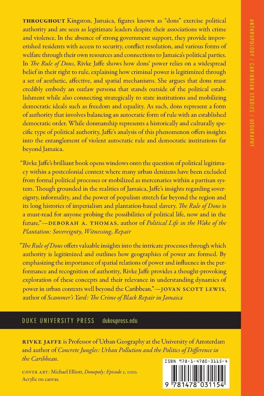 Rückseite: 9781478031154 | The Rule of Dons | Rivke Jaffe | Taschenbuch | Englisch | 2024