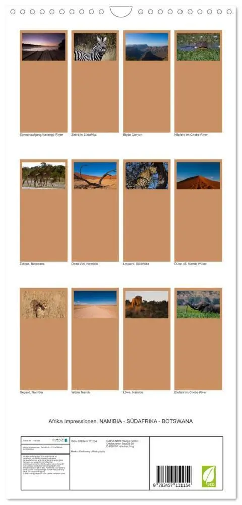 Bild: 9783457111154 | Familienplaner 2025 - Afrika Impressionen. NAMIBIA - SÜDAFRIKA -...