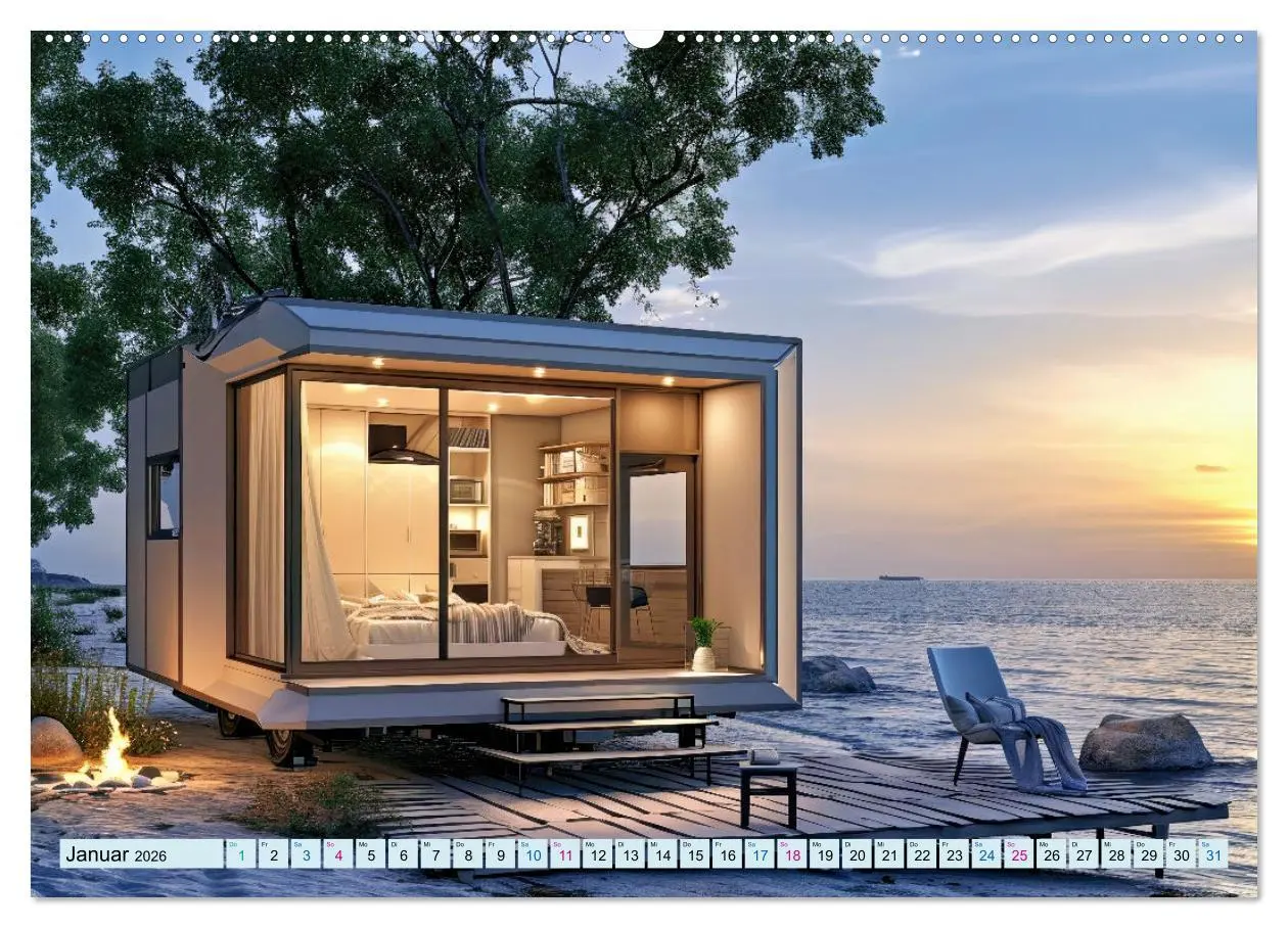 Bild: 9783457421154 | Tiny Houses - wohnen auf kleinstem Raum (Wandkalender 2026 DIN A2...