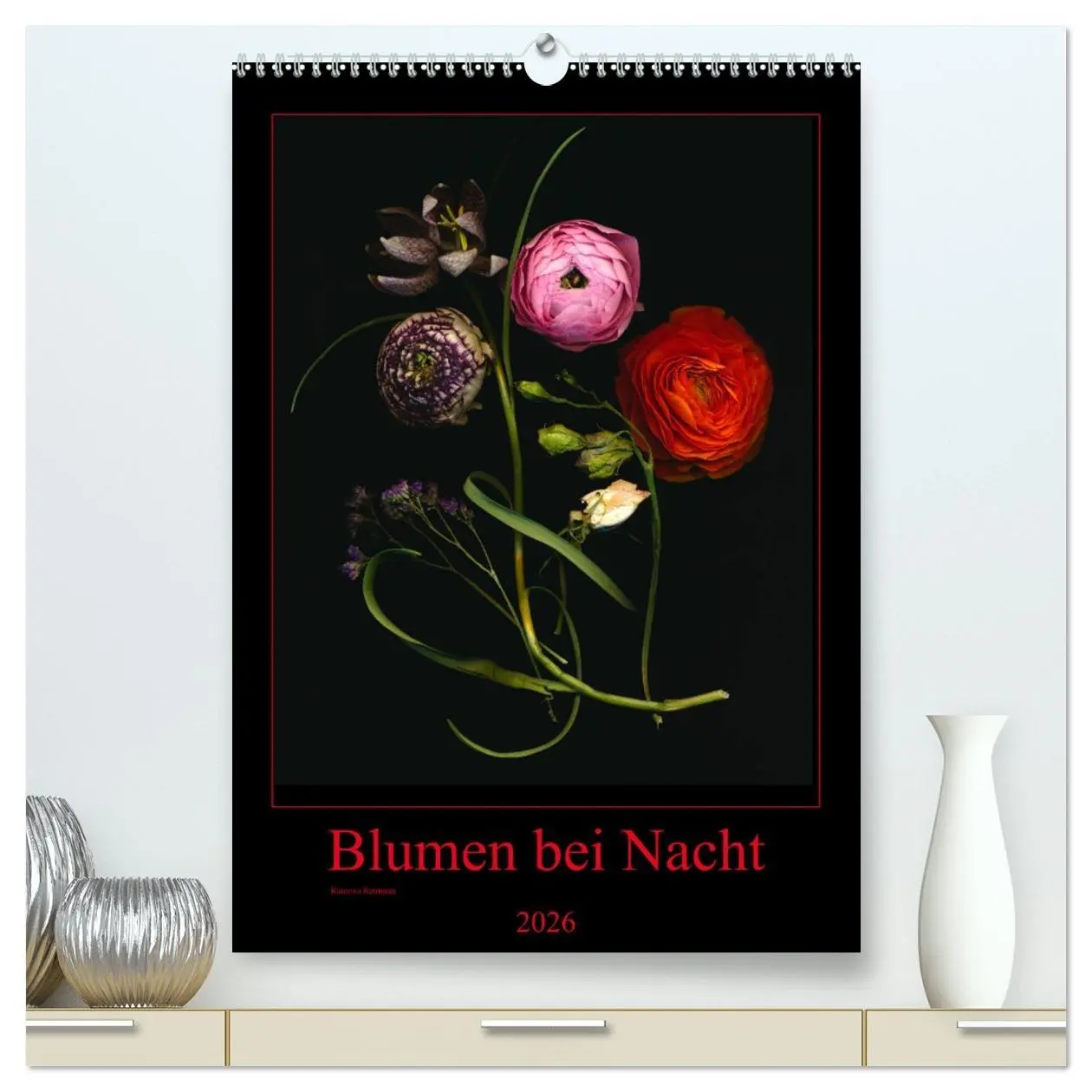 Cover: 9783516371154 | Blumen bei Nacht (hochwertiger Premium Wandkalender 2026 DIN A2...