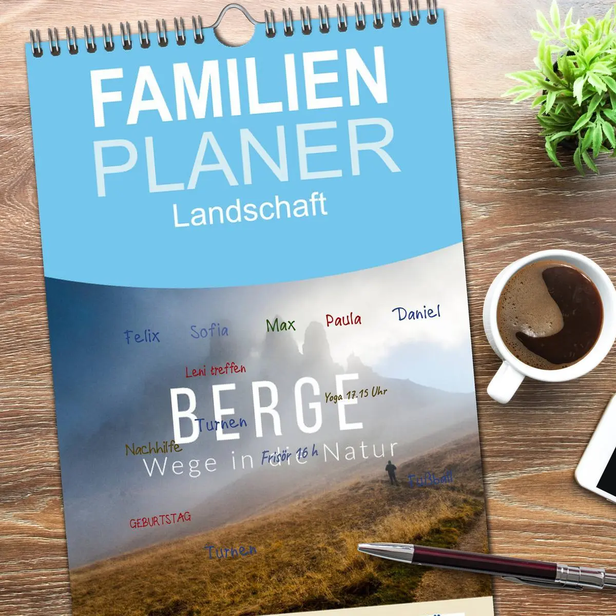Bild: 9783516511154 | Familienplaner 2026 - Berge. Wege in die Natur mit 5 Spalten...