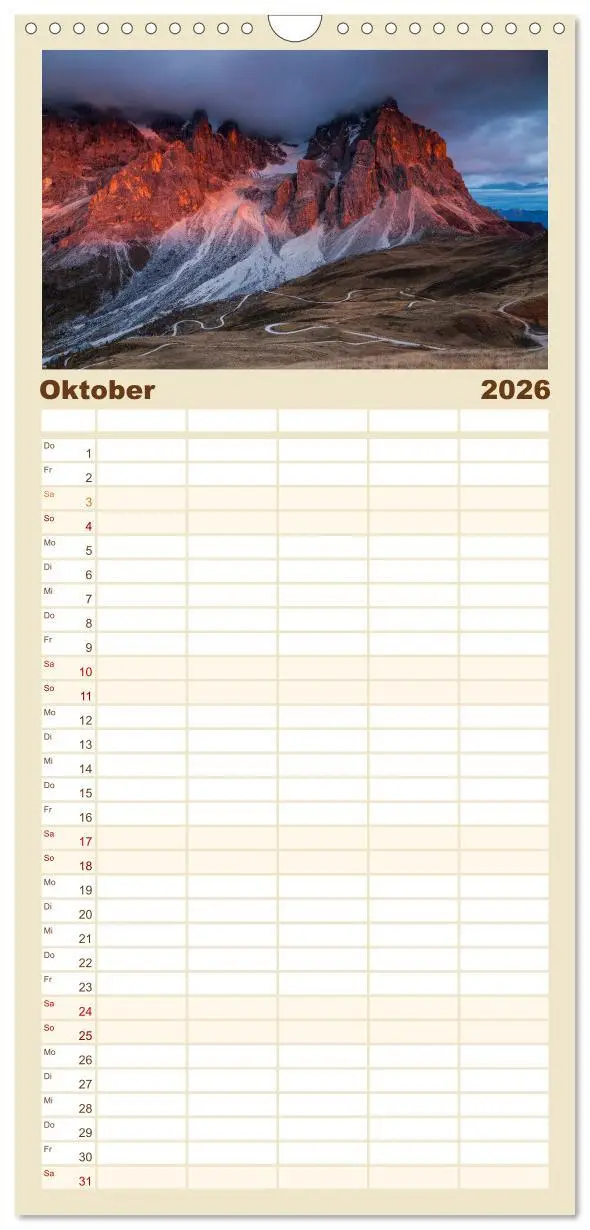 Bild: 9783516511154 | Familienplaner 2026 - Berge. Wege in die Natur mit 5 Spalten...