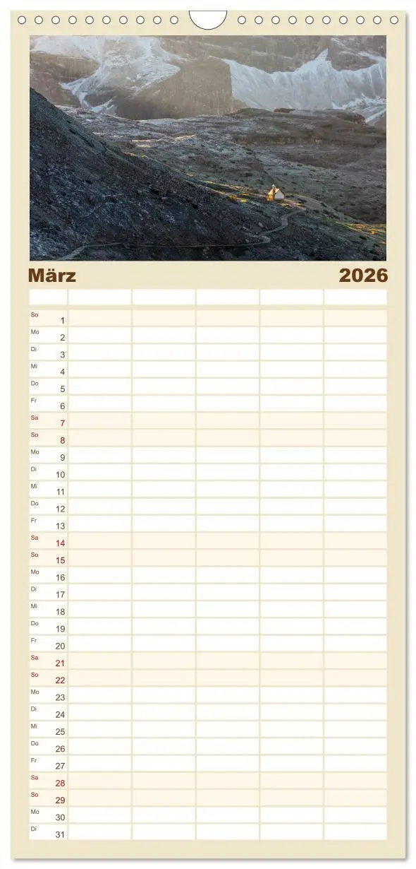 Bild: 9783516511154 | Familienplaner 2026 - Berge. Wege in die Natur mit 5 Spalten...
