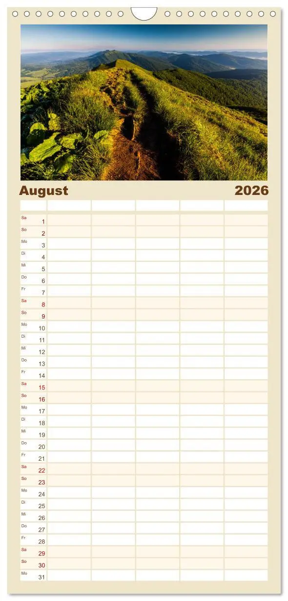 Bild: 9783516511154 | Familienplaner 2026 - Berge. Wege in die Natur mit 5 Spalten...