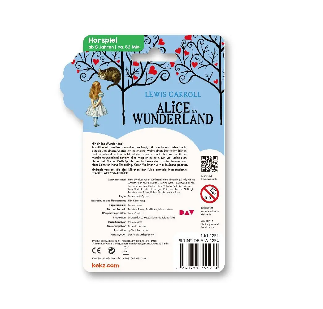 Bild: 4260721751254 | Alice Im Wunderland, 1 Audio-Chip | Lewis Carroll | Kassette | Blister