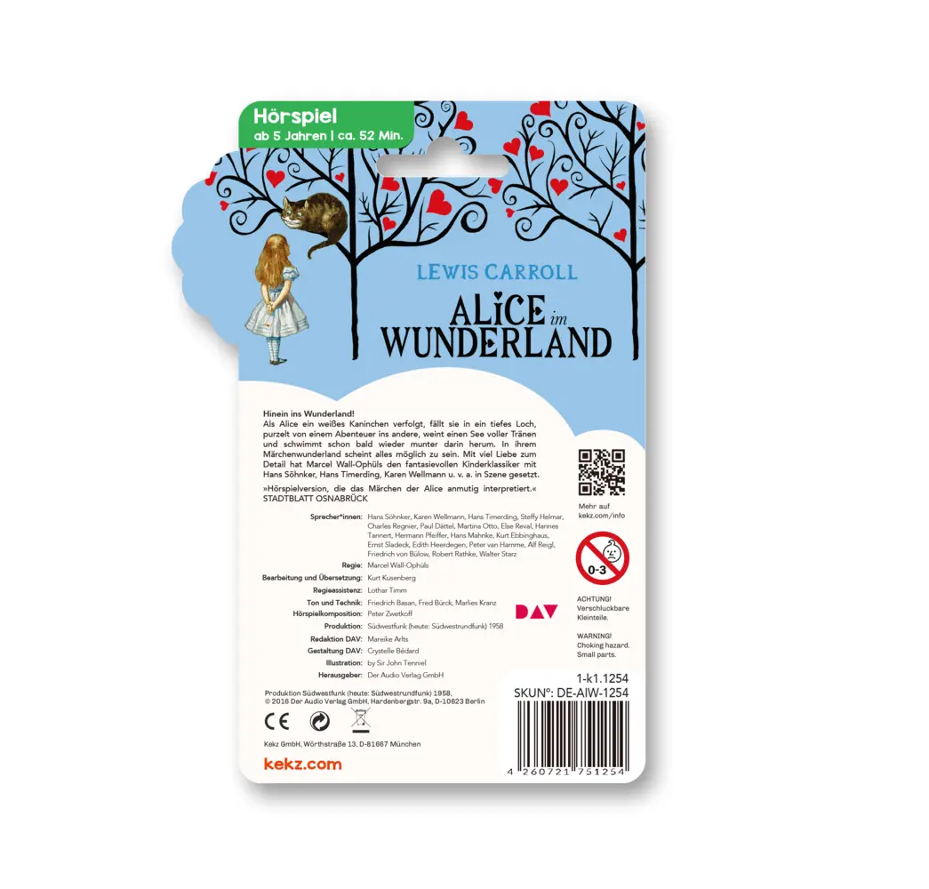 Bild: 4260721751254 | Alice Im Wunderland, 1 Audio-Chip | Lewis Carroll | Kassette | Blister