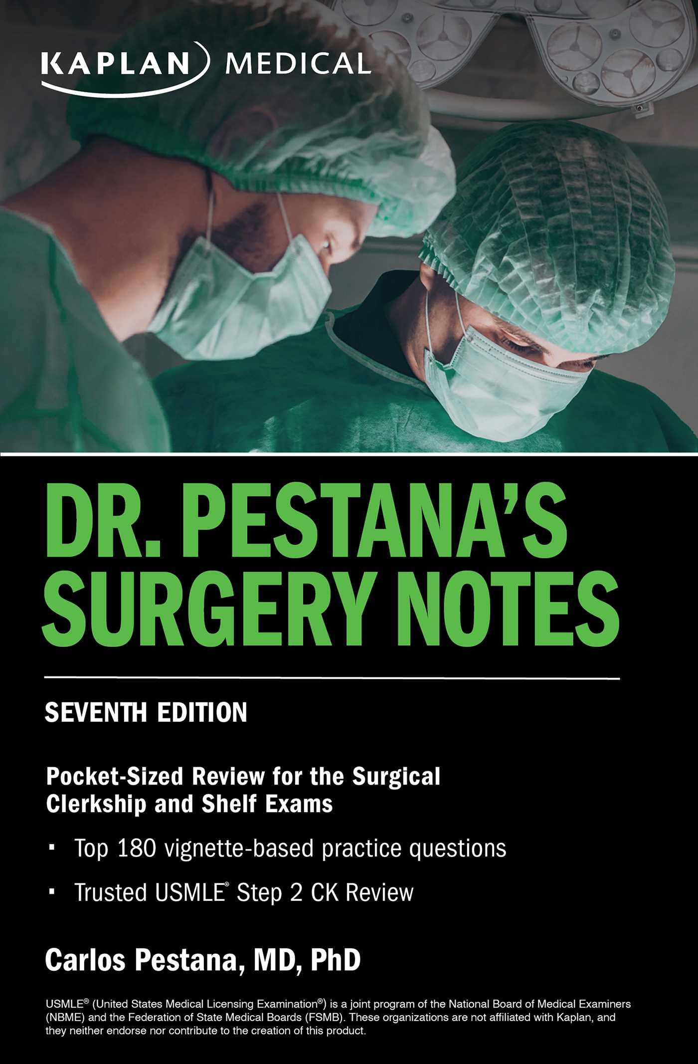 Cover: 9781506281254 | Dr. Pestana's Surgery Notes, Seventh Edition: Pocket-Sized Review...