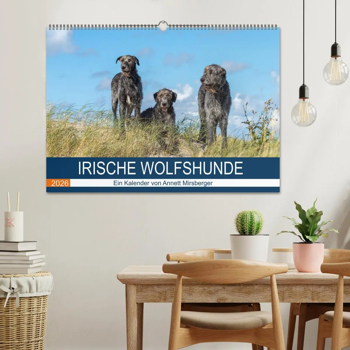 Bild: 9783457891254 | Irische Wolfshunde (Wandkalender 2026 DIN A2 quer), CALVENDO...