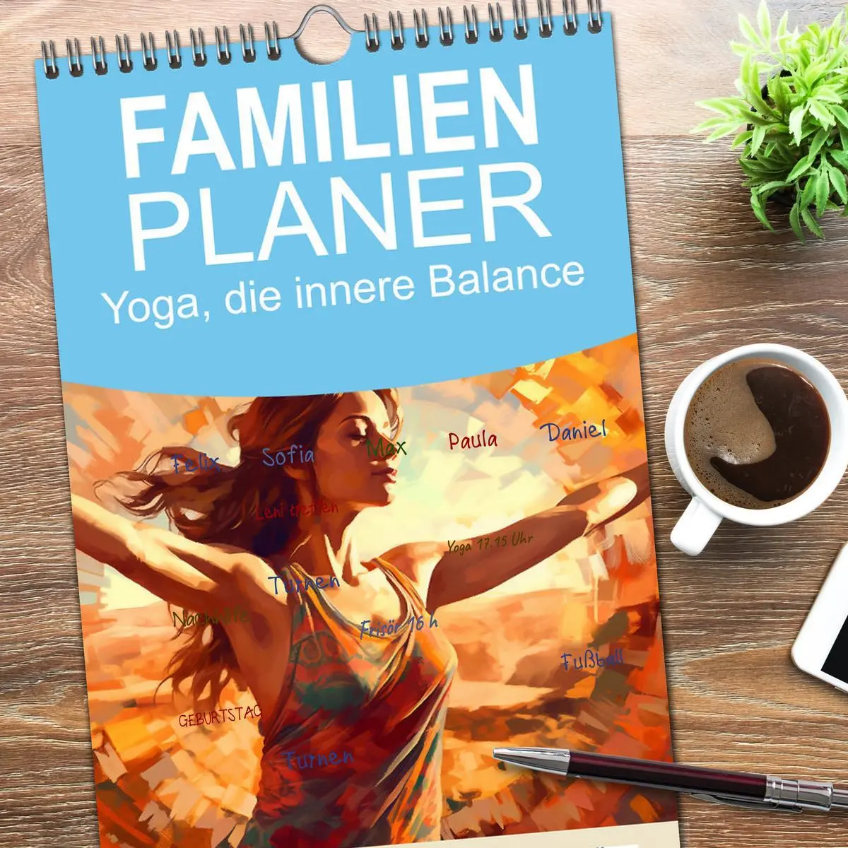 Bild: 9783516501254 | Familienplaner 2026 - Yoga, die innere Balance mit 5 Spalten...
