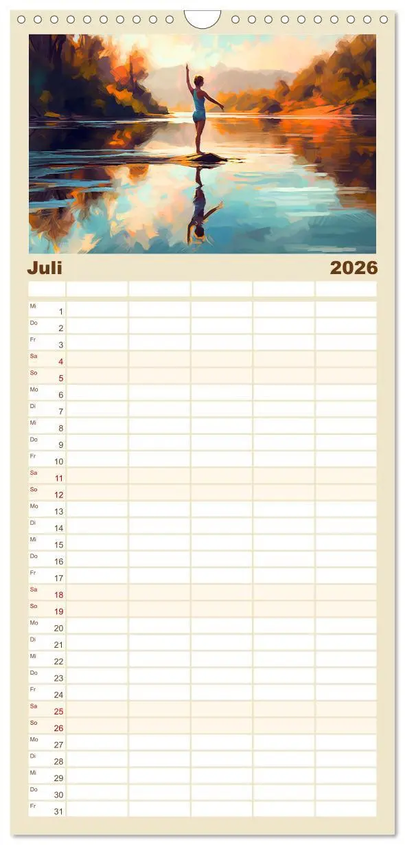 Bild: 9783516501254 | Familienplaner 2026 - Yoga, die innere Balance mit 5 Spalten...