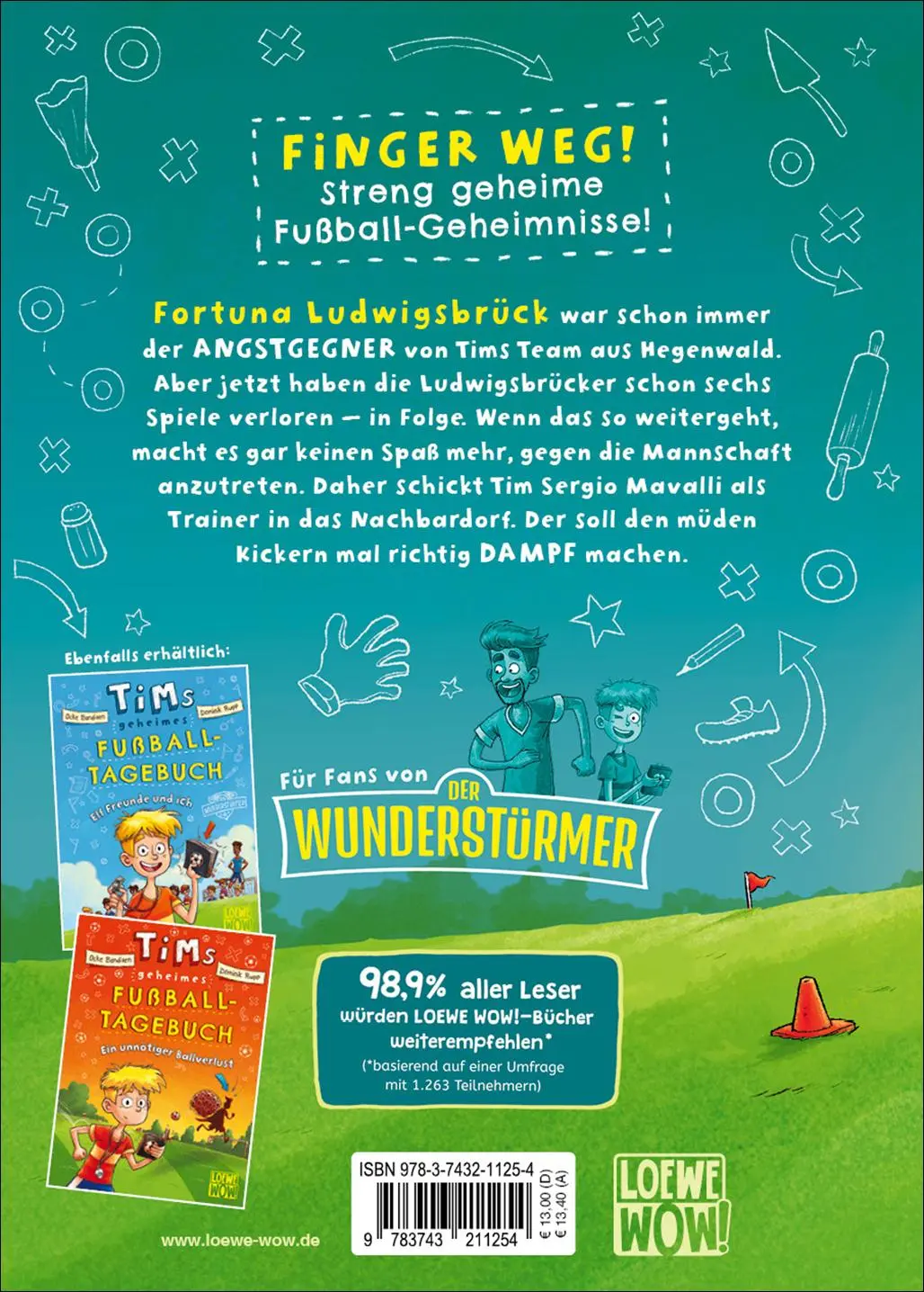Rückseite: 9783743211254 | Tims geheimes Fußball-Tagebuch (Band 3) - Angstgegner im Abseits
