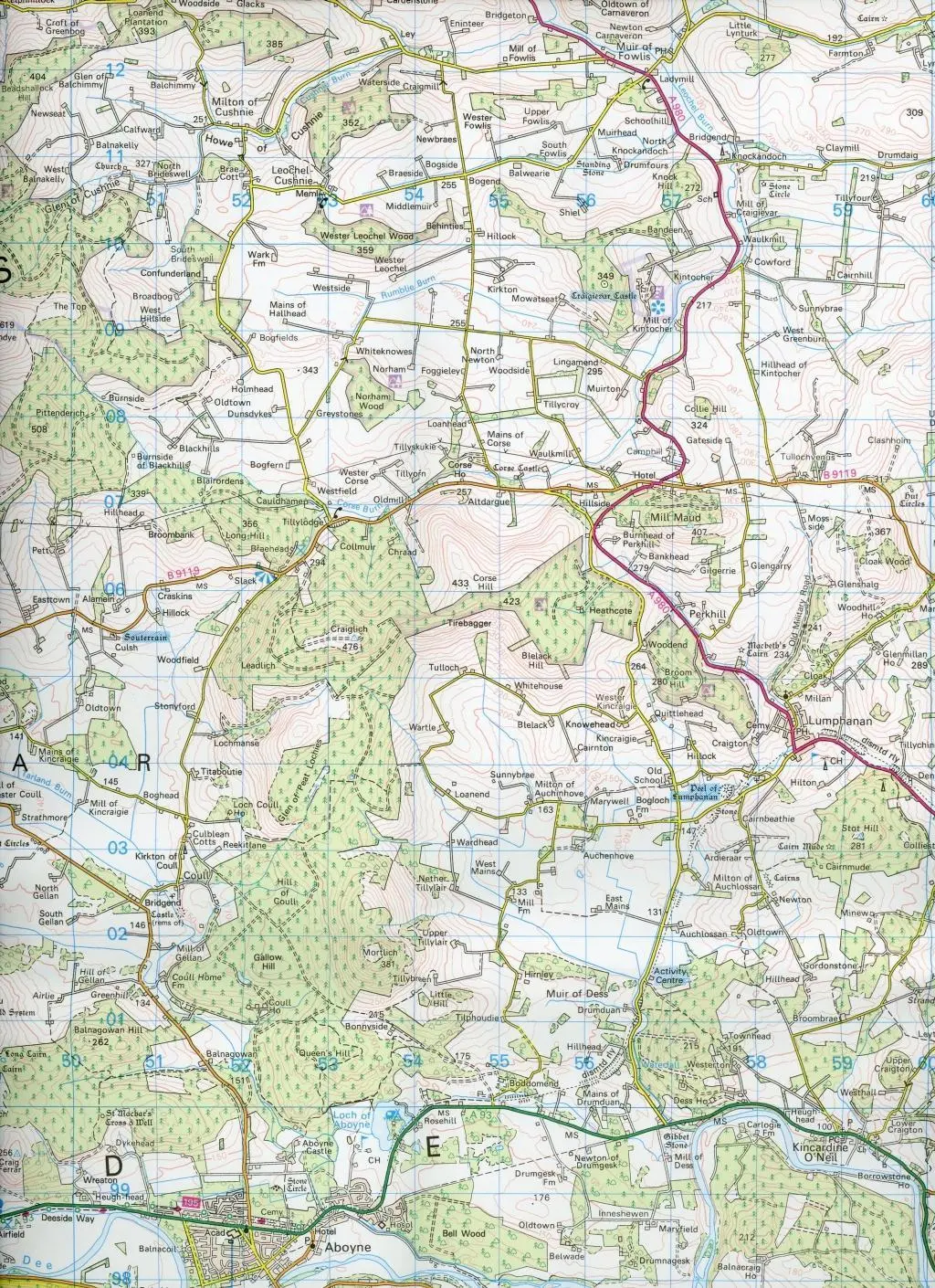 Bild: 9780319261354 | Strathdon &amp; Alford | Ordnance Survey | (Land-)Karte | Karte/Landkarte