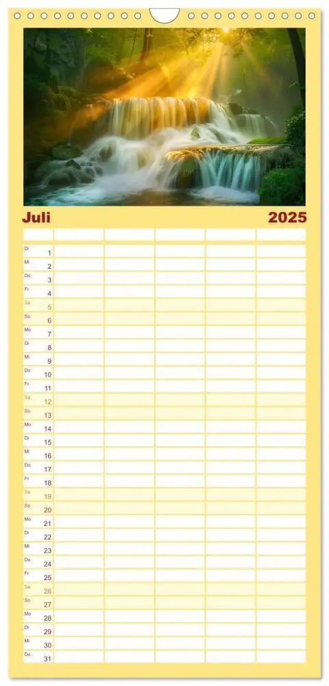 Bild: 9783457191354 | Familienplaner 2025 - Wo Wasser und Magie sich vereinen mit 5...
