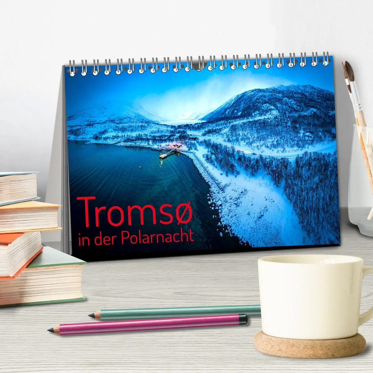 Bild: 9783457261354 | Tromsø in der Polarnacht (Tischkalender 2026 DIN A5 quer), CALVENDO...