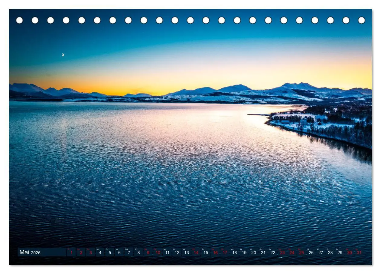 Bild: 9783457261354 | Tromsø in der Polarnacht (Tischkalender 2026 DIN A5 quer), CALVENDO...