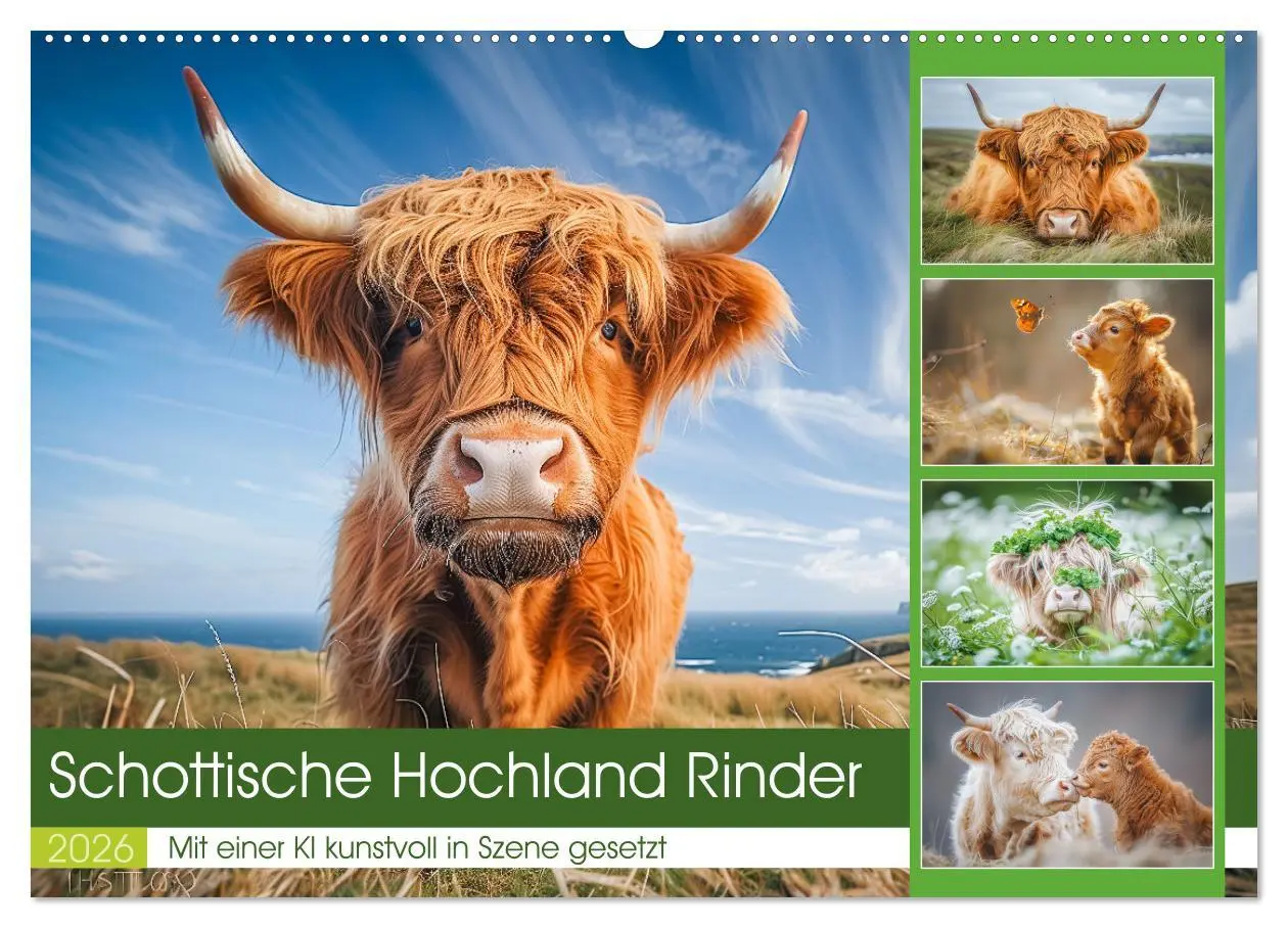Cover: 9783457401354 | Schottische Hochland Rinder (Wandkalender 2026 DIN A2 quer),...