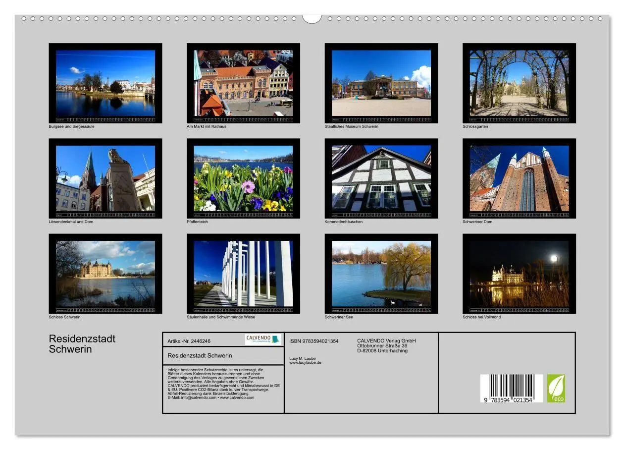 Bild: 9783594021354 | Residenzstadt Schwerin (hochwertiger Premium Wandkalender 2027 DIN...