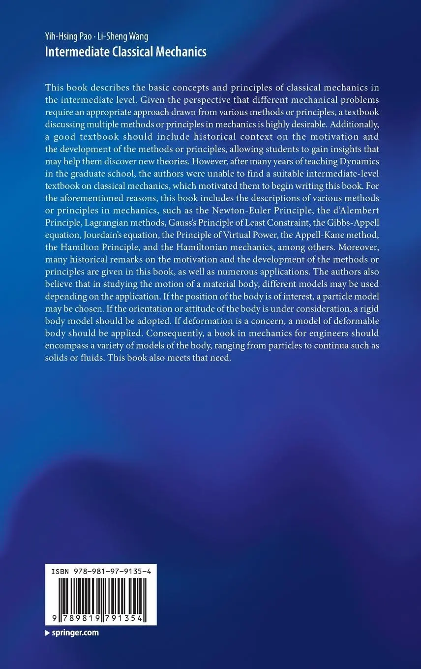 Rückseite: 9789819791354 | Intermediate Classical Mechanics | Yih-Hsing Pao (u. a.) | Buch | xix