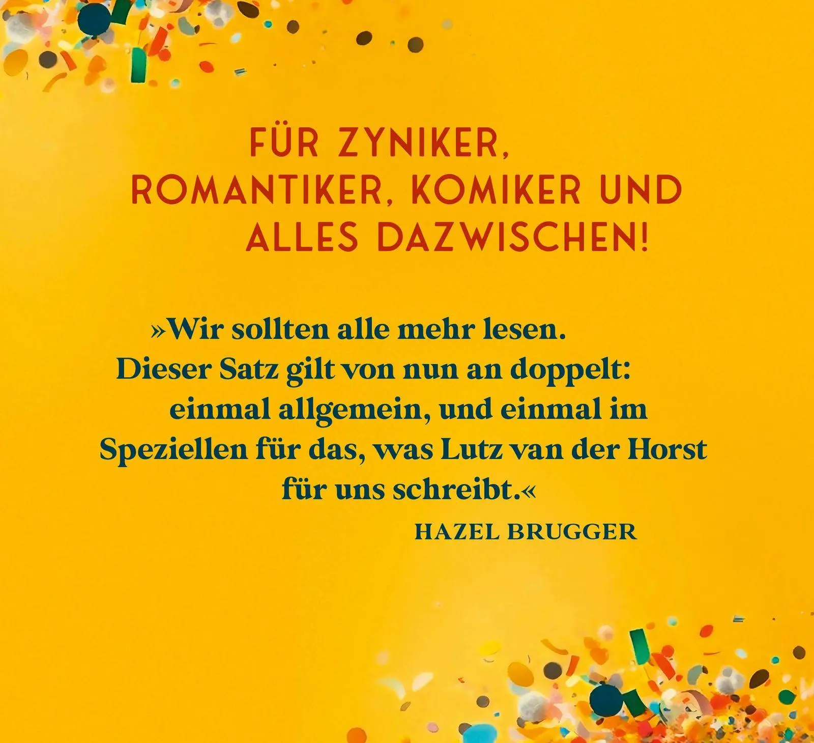 Bild: 9783426561454 | Konfetti-Blues | Ein Liebesroman | Lutz Van Der Horst | Taschenbuch