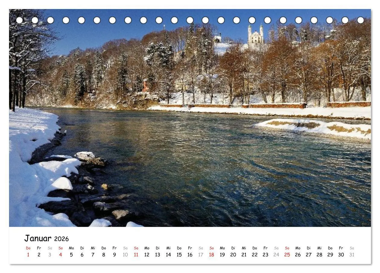 Bild: 9783516031454 | Wunderschönes Isartal 2026 (Tischkalender 2026 DIN A5 quer),...