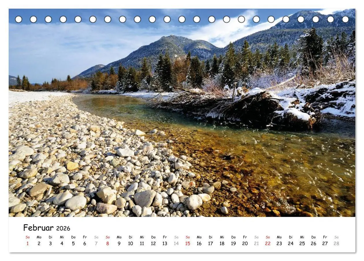 Bild: 9783516031454 | Wunderschönes Isartal 2026 (Tischkalender 2026 DIN A5 quer),...