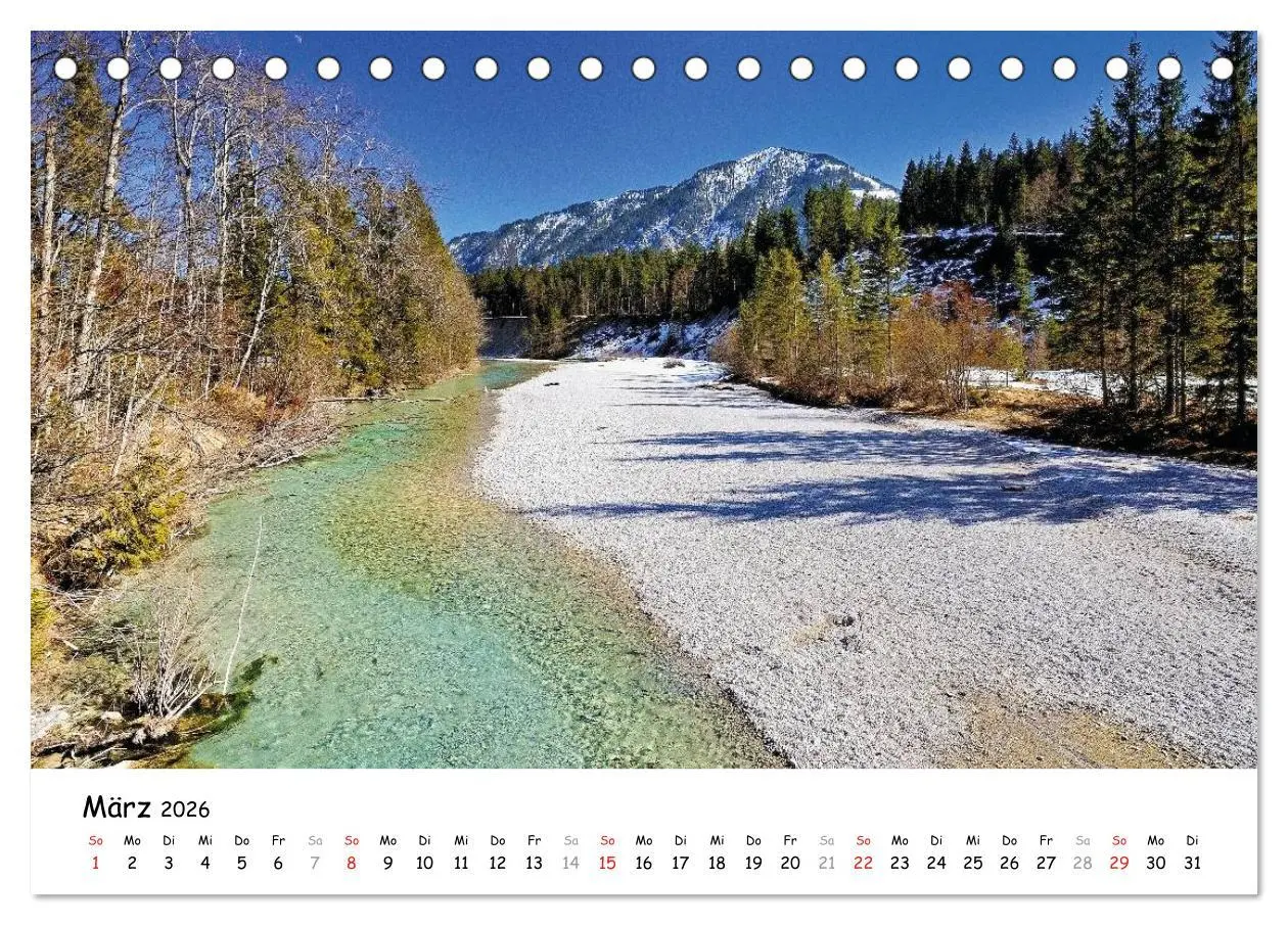 Bild: 9783516031454 | Wunderschönes Isartal 2026 (Tischkalender 2026 DIN A5 quer),...
