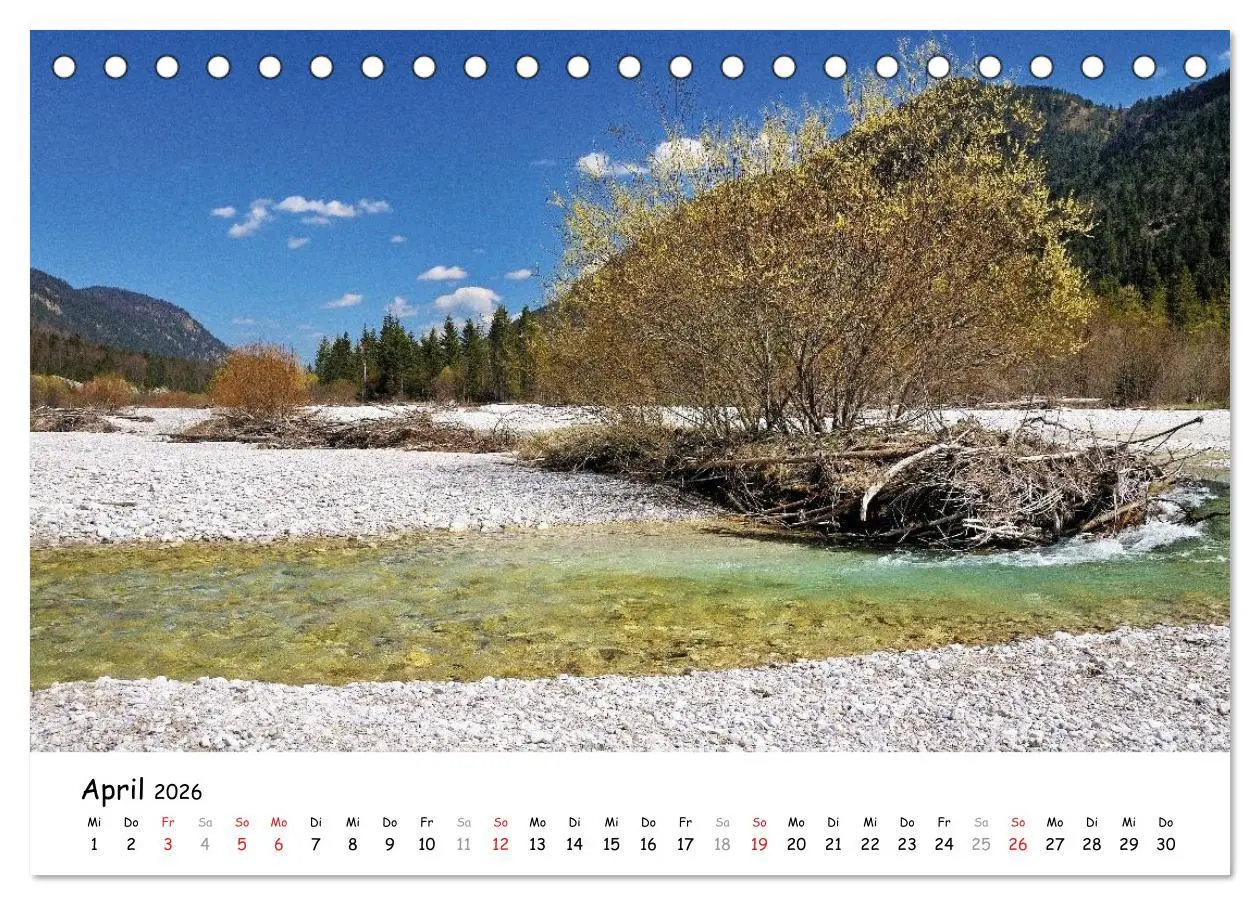 Bild: 9783516031454 | Wunderschönes Isartal 2026 (Tischkalender 2026 DIN A5 quer),...
