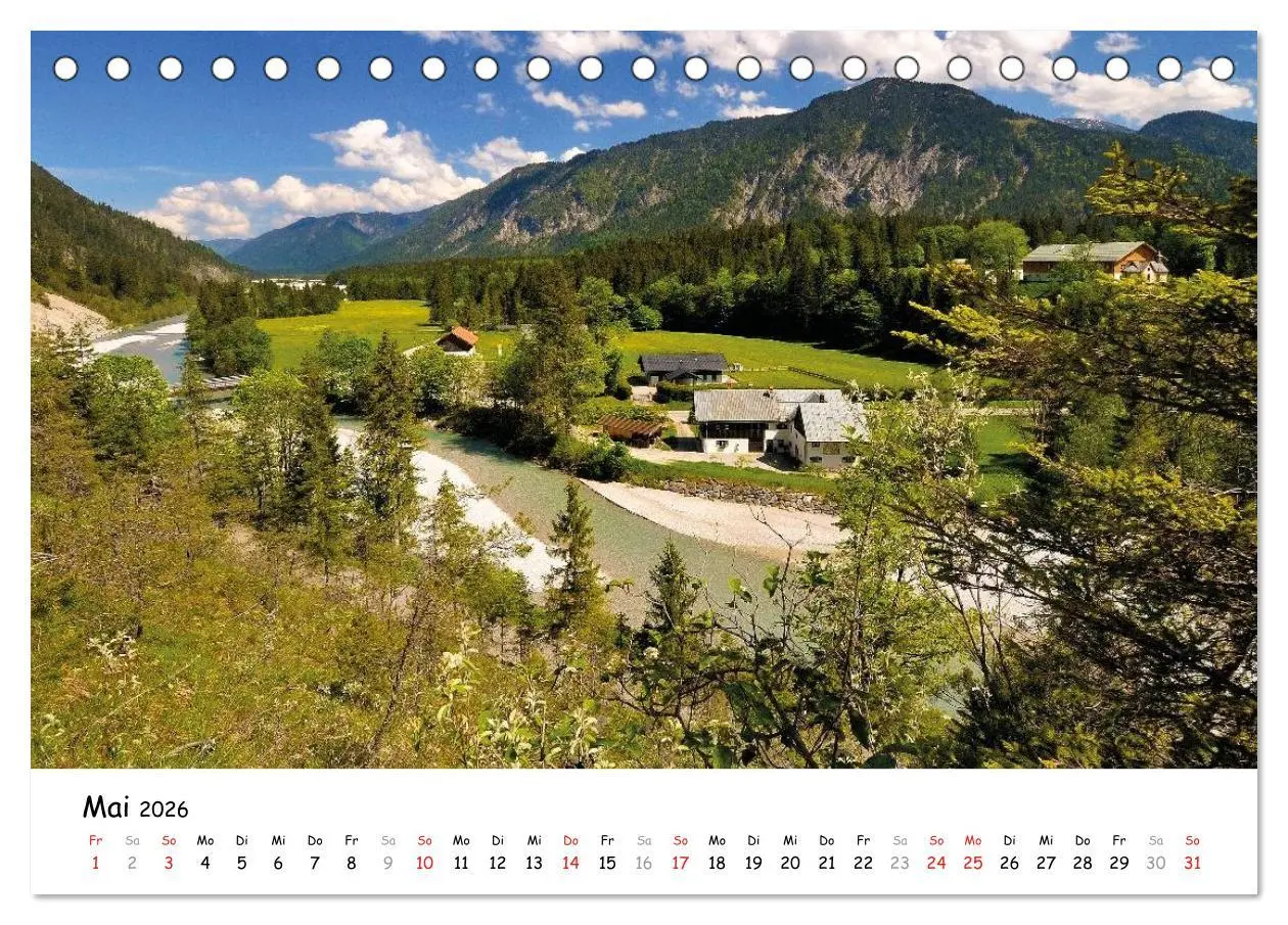 Bild: 9783516031454 | Wunderschönes Isartal 2026 (Tischkalender 2026 DIN A5 quer),...