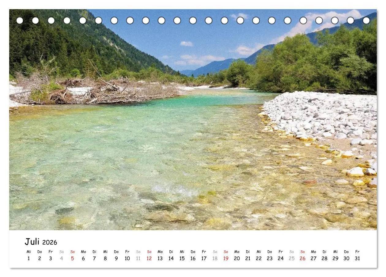 Bild: 9783516031454 | Wunderschönes Isartal 2026 (Tischkalender 2026 DIN A5 quer),...