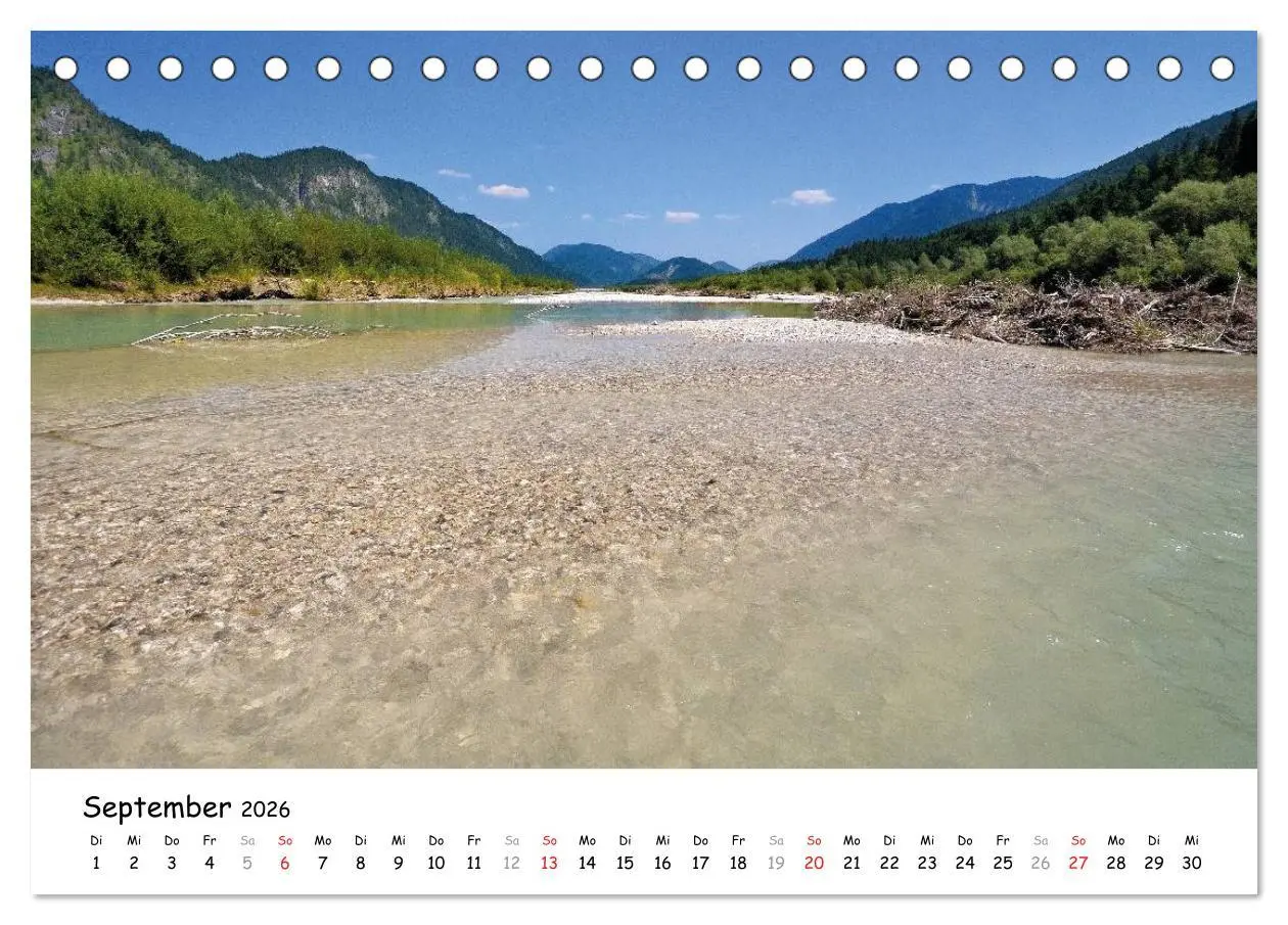 Bild: 9783516031454 | Wunderschönes Isartal 2026 (Tischkalender 2026 DIN A5 quer),...