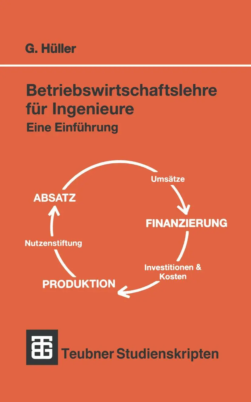 Cover: 9783519001454 | Betriebswirtschaftslehre für Ingenieure | Eine Einführung | Hüller