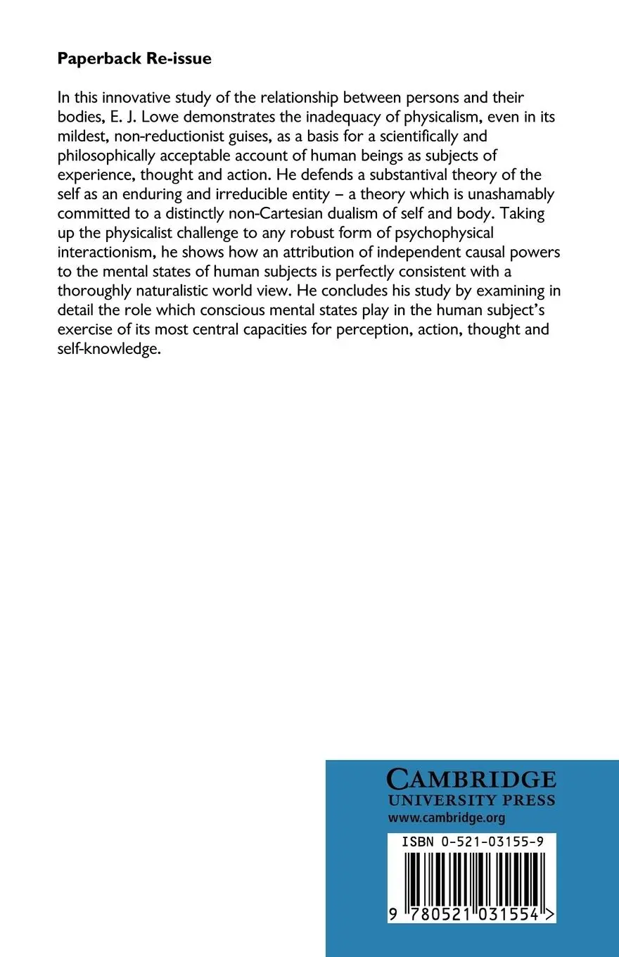 Rückseite: 9780521031554 | Subjects of Experience | E. J. Lowe | Taschenbuch | Englisch | 2006