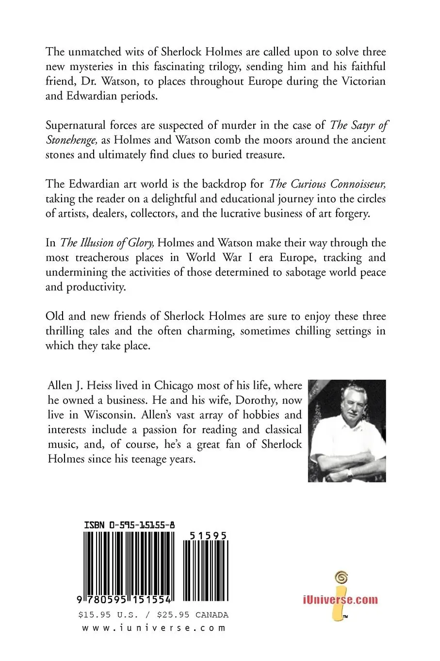 Rückseite: 9780595151554 | A Sherlock Holmes Trilogy | Allen Heiss | Taschenbuch | Englisch