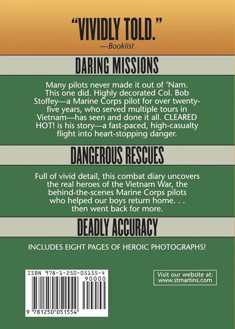 Rückseite: 9781250051554 | Cleared Hot! | A Marine Combat Pilot's Vietnam Diary | Stoffey (u. a.)