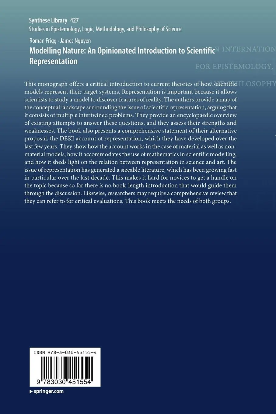 Rückseite: 9783030451554 | Modelling Nature: An Opinionated Introduction to Scientific...