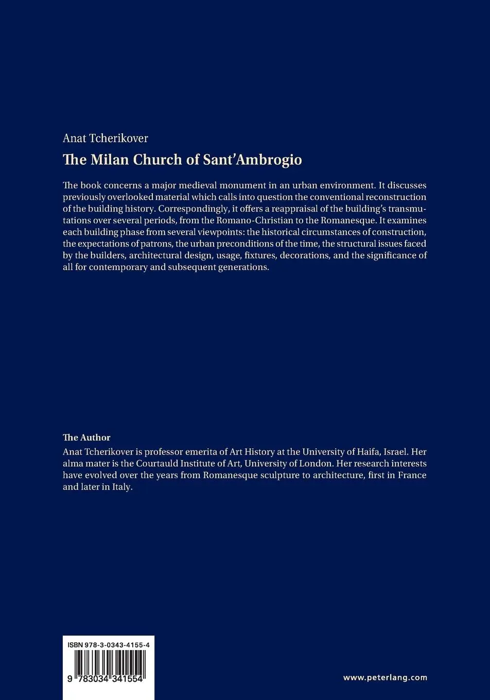 Rückseite: 9783034341554 | The Milan Church of Sant'Ambrogio | Anat Tcherikover | Taschenbuch