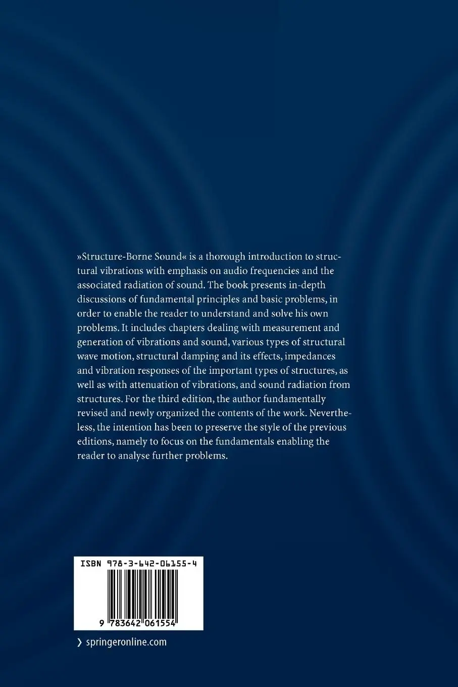 Rückseite: 9783642061554 | Structure-Borne Sound | L. Cremer (u. a.) | Taschenbuch | xii | 2010