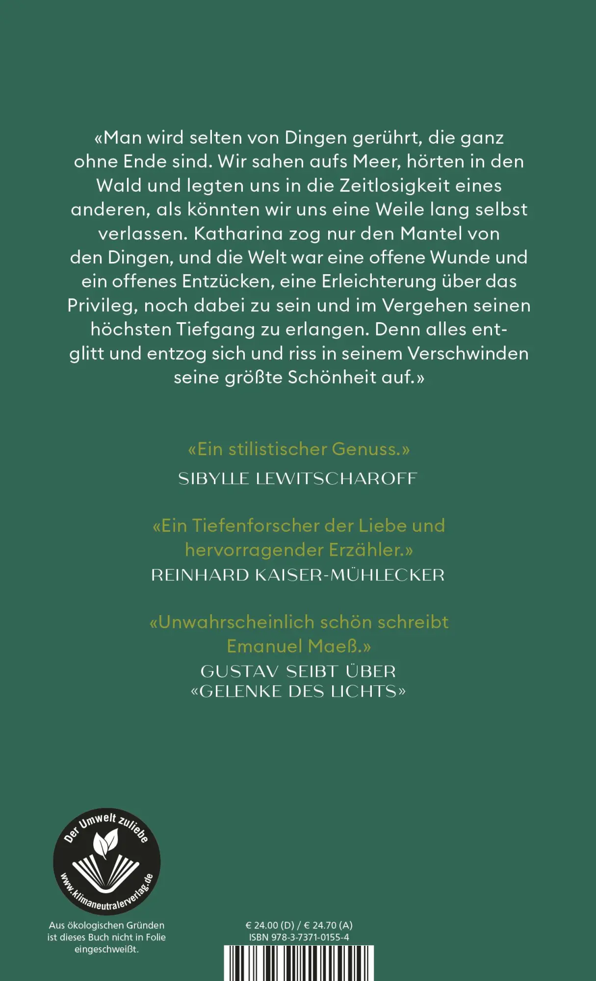Rückseite: 9783737101554 | Alles in allem | Emanuel Maeß | Buch | 400 S. | Deutsch | 2023