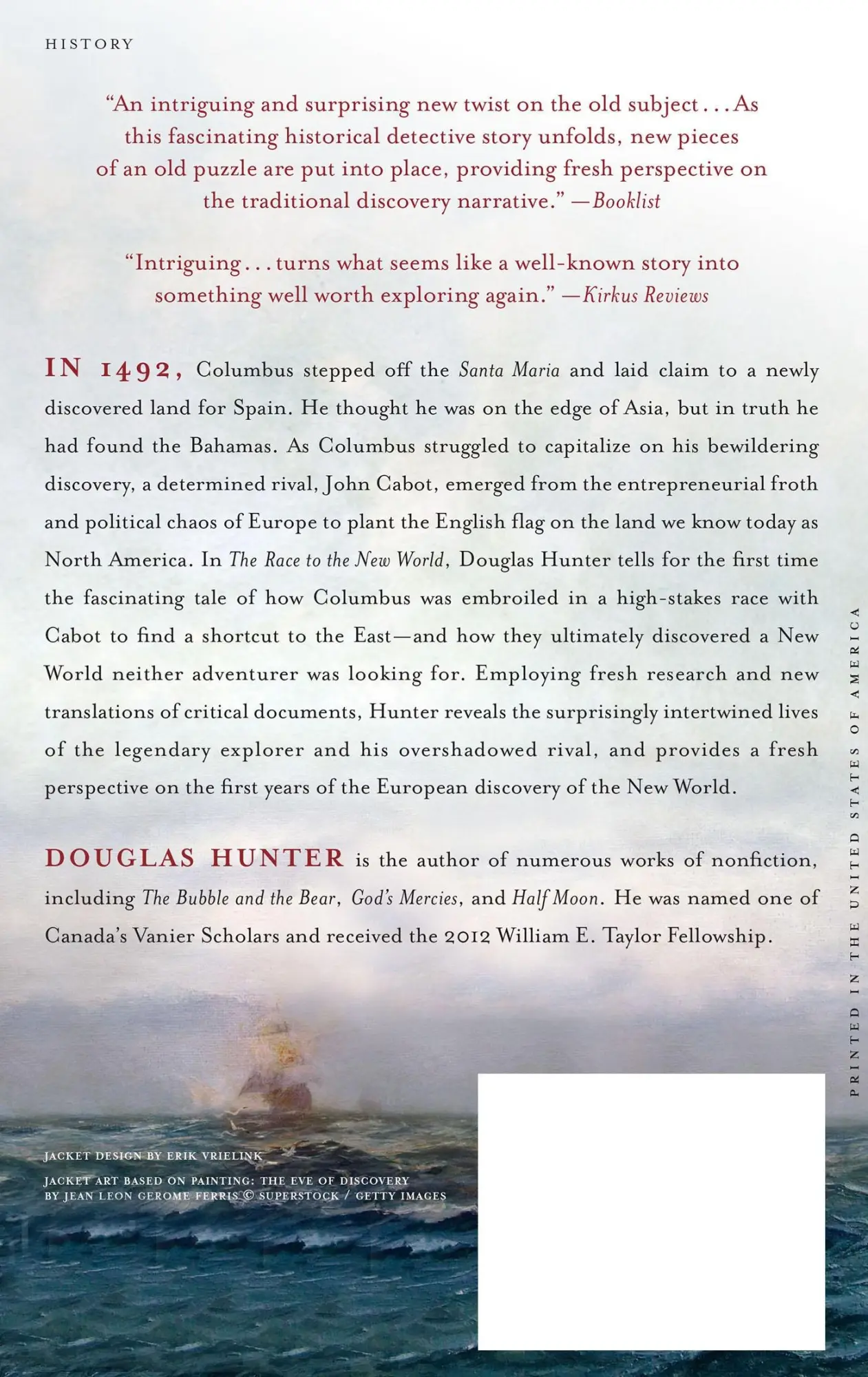 Rückseite: 9780230341654 | The Race to the New World | Douglas Hunter | Taschenbuch | Englisch