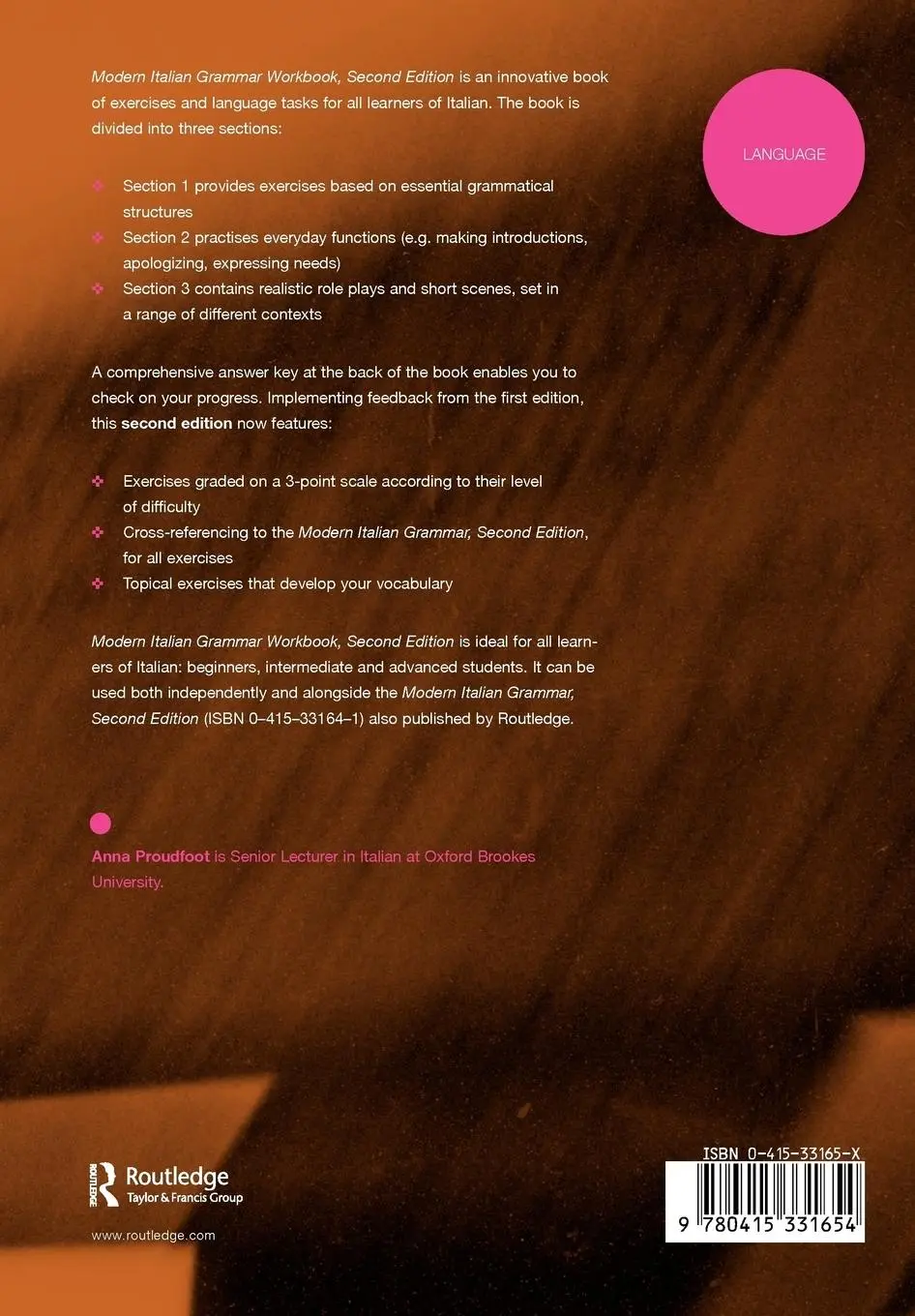 Rückseite: 9780415331654 | Modern Italian Grammar Workbook | Anna Proudfoot | Taschenbuch | 2005