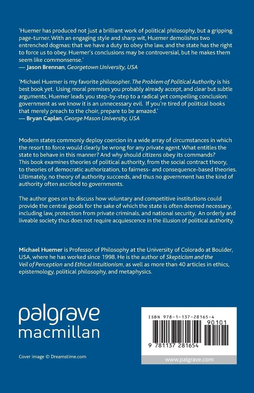 Rückseite: 9781137281654 | The Problem of Political Authority | Michael Huemer | Taschenbuch